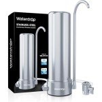 Waterdrop Countertop Water Filter, NSF/ANSI 42&372 Certified,5-Stage Stainless Steel Faucet Water Filter for 8000 Gallons, Reduces Heavy Metals, Bad Odor and 99% Chlorine,WD-CTF-01(1 Filter Included)