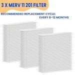 3-Pack Replacement Filters for Aprilaire & Lennox Air Purifiers