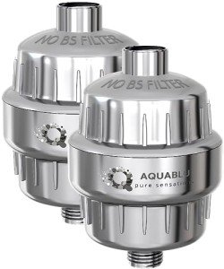 Heavy Duty NO BS Shower Filter Family Pack (2 QTY) – 99% REMOVAL Shower Head Filter for Hard Water, Chlorine, Heavy Metals, Fluoride, Micro-life, Organics & Much More!