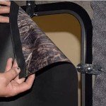 Banks Outdoors ST4CUR Hunting Blind Camouflage Curtain Kit with Magnetic Window Attachment Strips and Black Background for Stump 4 Box Blind