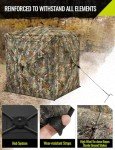 TIDEWE Hunting Blind 270°See Through with Silent Magnetic Door & Sliding Windows, 2-3 Person Pop Up Ground Blind with Carrying Bag, 300D Portable Resilient Hunting Tent for Deer Hunting(Camouflage)