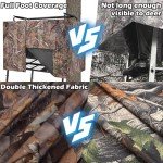 Hunting Tree Stand Blind Cover - 110'' X 40'' Big 2-3 Person Treestand Camo Blind Cover, Universal Camouflage Ground Blind with Quiet Zipper, Outdoor Hunting Gear Accessories for Deer Turkey