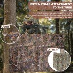 Hunting Tree Stand Blind Cover - 110'' X 40'' Big 2-3 Person Treestand Camo Blind Cover, Universal Camouflage Ground Blind with Quiet Zipper, Outdoor Hunting Gear Accessories for Deer Turkey