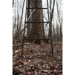 Hawk Big Denali 2 Man Climbing Tree Stand, 18 Foot Deer Hunting Ladderstand with Kick Out Footrests and Extra Large MeshComfort Seats
