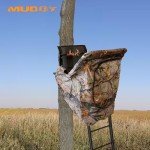 MUDDY The Skybox Deluxe 20 Foot 1 Person Deer Hunting Ladderstand, Climbing Tree Stand with Blind Kit, Adjustable Shooting Rail and Flex-Tek Seat