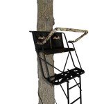 MUDDY The Skybox Deluxe 20 Foot 1 Person Deer Hunting Ladderstand, Climbing Tree Stand with Blind Kit, Adjustable Shooting Rail and Flex-Tek Seat