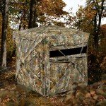 TIDEWE Hunting Blind 270°See Through with Silent Magnetic Door & Sliding Windows, 2-3 Person Pop Up Ground Blind with Carrying Bag, 300D Portable Resilient Hunting Tent for Deer Hunting(Camouflage)