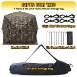 CROSS MARS Extra Large Tall 3-4 Person 5-Sided Hunting Blind 288 Degree See Through Ground Camouflage Portable Pop Up Turkey Deer Blinds Tent
