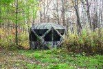 Barronett Blinds PT550BW Pentagon Pop Up Portable Hunting Blind, Bloodtrail Backwoods Camo