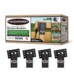 Elevators 4x4 Elevator Brackets, Double Angled Construction-Grade Steel, Ideal for Hunting Stands, Tree Houses, Decks, and More, 4-Pack