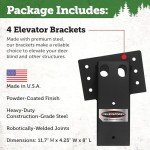 Elevators 4x4 Elevator Brackets, Double Angled Construction-Grade Steel, Ideal for Hunting Stands, Tree Houses, Decks, and More, 4-Pack