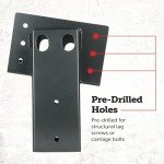 Elevators 4x4 Elevator Brackets, Double Angled Construction-Grade Steel, Ideal for Hunting Stands, Tree Houses, Decks, and More, 4-Pack