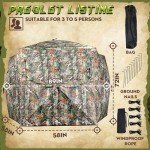 Lenotos 5-Sided Portable Hunting Blind for 3-4 People