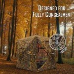 KNINE OUTDOORS Hunting Blind with Hunting Chair, Deer Blind, 2-3 Person Pop Up Ground Blinds for Deer Hunting 270 Degree, Portable Resilient Hunting Tent for Deer & Turkey Hunting