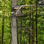 Muddy Deer Hunting Climbing Adjustable Quiet Heavy-Duty Huntsman Deluxe 17 ft 1-Person Ladder Tree Stand, Black