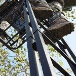 Muddy Deer Hunting Climbing Adjustable Quiet Heavy-Duty Huntsman Deluxe 17 ft 1-Person Ladder Tree Stand, Black