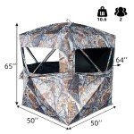 THUNDERBAY SPUR Collector 2 Person Hunting Blind, Portable Ground Blind with Silent Sliding Window, Portable Durable Hunting Tent for Deer & Turkey Hunting