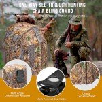 Lightweight Portable Hunting Chair with One-Way Camouflage