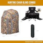 Lightweight Portable Hunting Chair with One-Way Camouflage