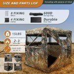 FUNHORUN Pop-Up Hunting Blind with Ground Mat
