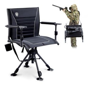 360° Silent Swivel Hunting Chair with Armrests
