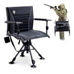 360° Silent Swivel Hunting Chair with Armrests