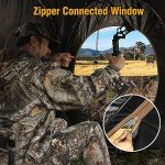 MOFEEZ Hunting Blind, 270°View with Silent Zipper Windows 1-2 Pereson Ground Deer Blind Pop Up Tent with Portable Bag and Tent Stakes (Camo, 60 "Lx60 Wx64 H) Single Blind