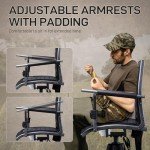 360° Silent Swivel Hunting Chair with Armrests