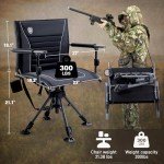 360° Silent Swivel Hunting Chair with Armrests