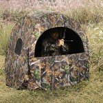 MOFEEZ Hunting Blind, 270°View with Silent Zipper Windows 1-2 Pereson Ground Deer Blind Pop Up Tent with Portable Bag and Tent Stakes (Camo, 60 "Lx60 Wx64 H) Single Blind