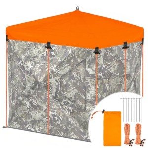 Blaze Orange Hunting Blind Cap with Safety Panels