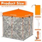 Blaze Orange Hunting Blind Cap with Safety Panels