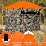 Blaze Orange Hunting Blind Cap with Safety Panels