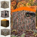 Blaze Orange Hunting Blind Cap with Safety Panels