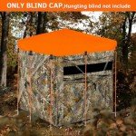 Blaze Orange Hunting Blind Cap with Safety Panels