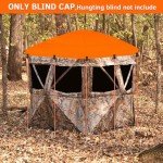 Blaze Orange Hunting Blind Cap with Safety Panels