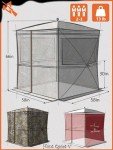Portable See-Through Hunting Blind for 2-3 People
