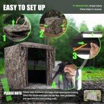 HUNTSEN 3-4 Person Portable Hunting Blind Tent