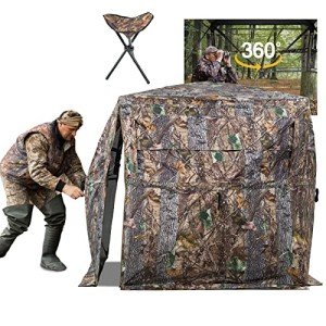 360-Degree See-Through Ground Blind for Hunting