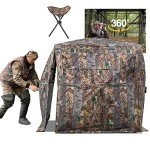 360-Degree See-Through Ground Blind for Hunting