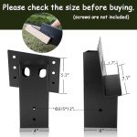 TFMUZERT Elevator Bracket, Deer Stand Brackets 4x4, Deer Blind Bracket with Powder Coating, Outdoor Angle Bracket for Hunting Box Blind, Elevated Platform, Tree Stand, Shooting Shack, Pergolas, 4 PCS