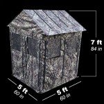 BACKYARD EXPRESSIONS PATIO · HOME · GARDEN Deluxe Steel Frame True Timber® Camo 3 or 4 Person Hunting Ground Blind - (8) Shoot Through Mesh Windows and Anchoring System Included