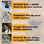 BACKYARD EXPRESSIONS PATIO · HOME · GARDEN Deluxe Steel Frame True Timber® Camo 3 or 4 Person Hunting Ground Blind - (8) Shoot Through Mesh Windows and Anchoring System Included