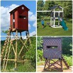 TFMUZERT Elevator Bracket, Deer Stand Brackets 4x4, Deer Blind Bracket with Powder Coating, Outdoor Angle Bracket for Hunting Box Blind, Elevated Platform, Tree Stand, Shooting Shack, Pergolas, 4 PCS