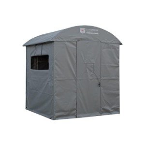 Rivers Edge LM603 Landmark 600 Permanent Blind, 7' Height, 6' x 6' Interior Space, Adjustable Shooting Windows, Hinged Door, Constructed from Marine-Grade Reinforced Synthetic Tarpaulin
