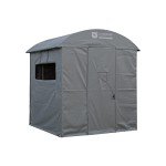 Rivers Edge LM603 Landmark 600 Permanent Blind, 7' Height, 6' x 6' Interior Space, Adjustable Shooting Windows, Hinged Door, Constructed from Marine-Grade Reinforced Synthetic Tarpaulin