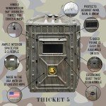 Outta Site Thicket 5-Sided Arctic Hunting Blind – 2-3 Persons Hard-Sided Ground Blind for Deer, Turkey Hunting – Oak