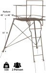 RuskBlinds 6ft Elevated Tripod Hunting Tower Blind
