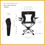360° Swivel Hunting Chair with Armrests and Case