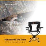 360° Swivel Hunting Chair with Armrests and Case